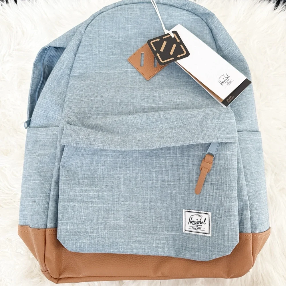 Herschel Supply Company Light Blue and Brown Backpack - Picture 1 of 2